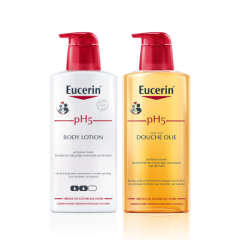 Eucerin pH5 Body Lotion 400ml en pH5 Douche Olie 400ml Routine Kit