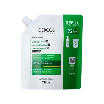 Vichy Dercos Anti-Roos DS Shampoo Droog Haar Navulling 390ml