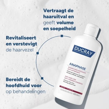 Ducray ANAPHASE Shampoo tegen Haaruitval, tegen dunner wordend haar  400ml