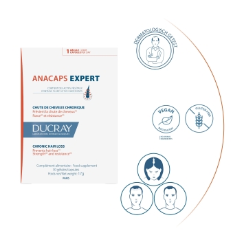 Ducray ANACAPS EXPERT tegen Progressieve Haaruitval 90 caps