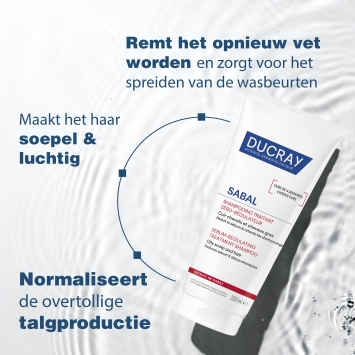 Ducray SABAL Talgregulerende Verzorgende Shampoo Vette hoofdhuid 200ml
