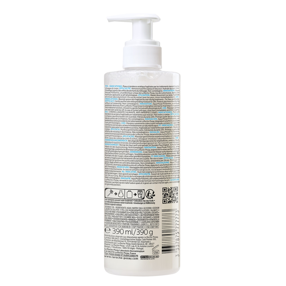 La Roche-Posay Effaclar H Iso-Biome Hydraterende Reinigingscrème 390ml