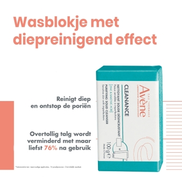 Avène Cleanance Reinigend Wasblokje Diepreinigend 100gr